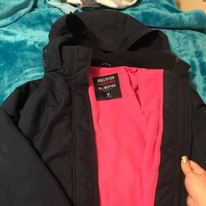 Hollister All Weather Navy Blue Coat size M